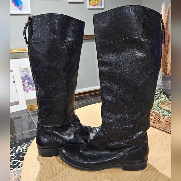 NINE WEST Vintage America Collection Leather Knee High Riding Boots.Black.Sz 8 - Picture 6 of 15